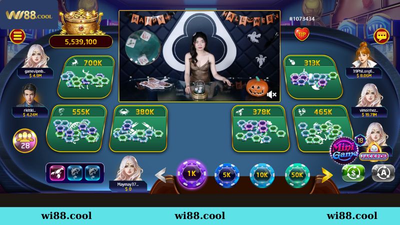 Các phiên live kịch tính tại casino Wi88