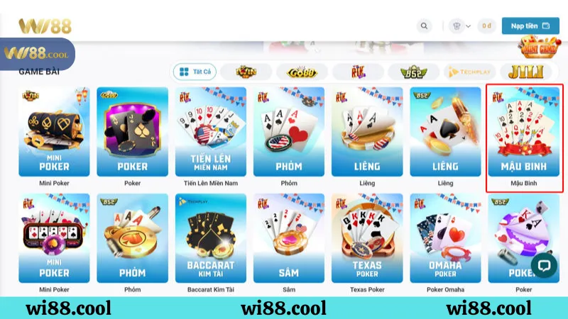 Giới thiệu game bài Mậu Binh Wi88