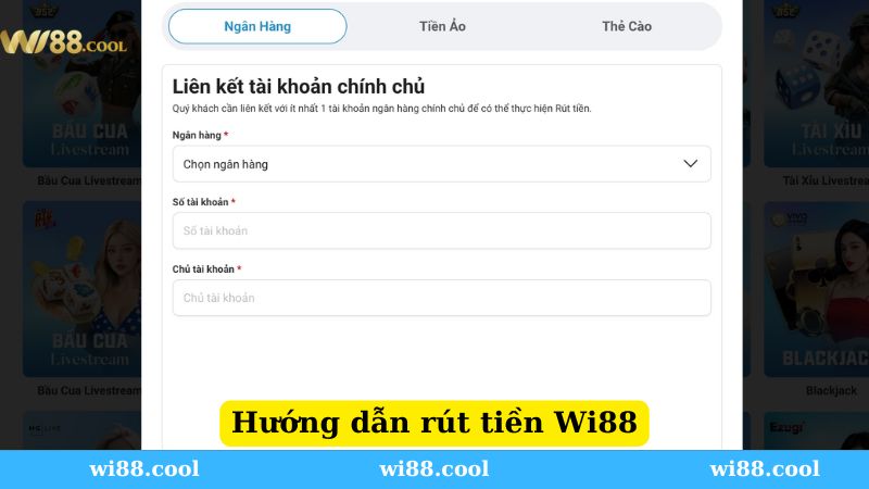 Hướng dẫn rút tiền về tài khoản