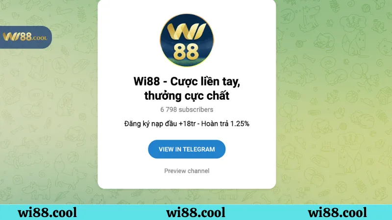 Telegram kênh liên hệ chính thức của nhà cái Wi88